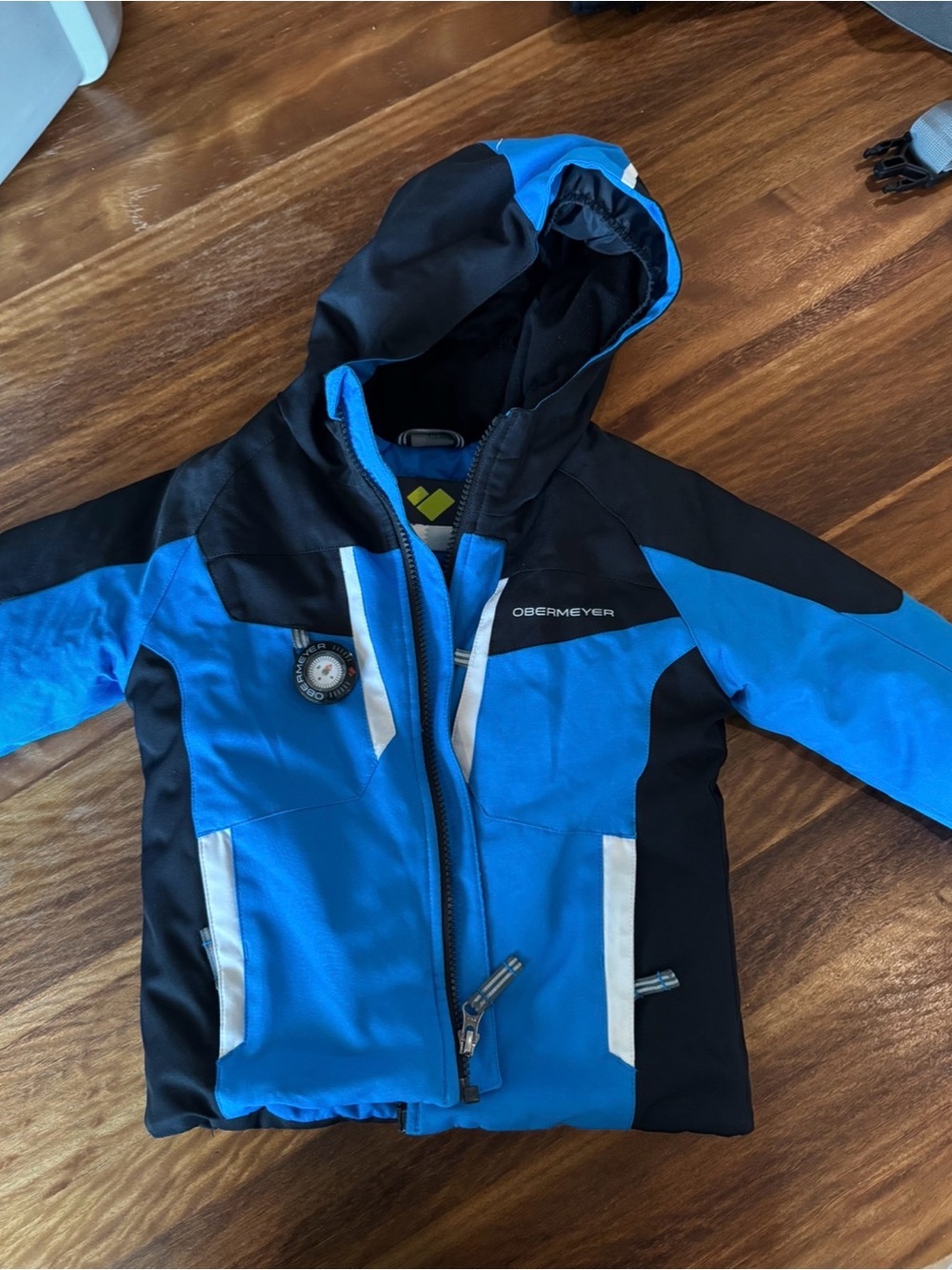 Obermeyer Bright Blue and Black Kids' Insulated Jacket